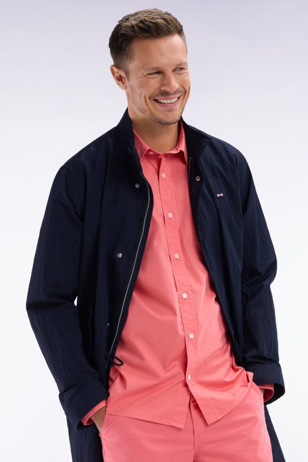 Chemise Unisexe En Coton Et Lyocell Stretch Saumon Coupe Droite Eden Park – Image 2