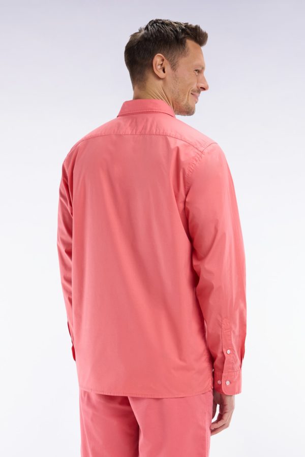 Chemise Unisexe En Coton Et Lyocell Stretch Saumon Coupe Droite Eden Park – Image 3