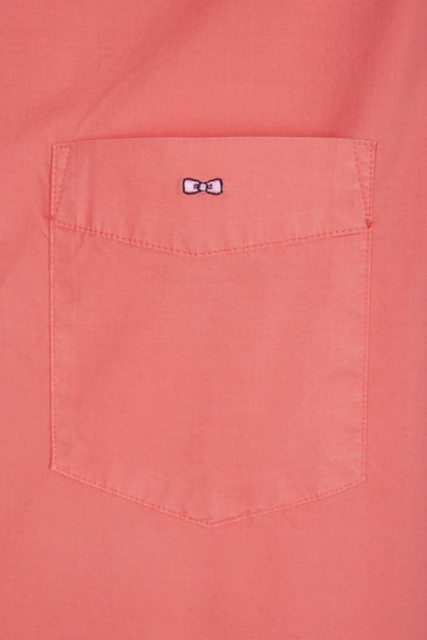 Chemise Unisexe En Coton Et Lyocell Stretch Saumon Coupe Droite Eden Park – Image 5