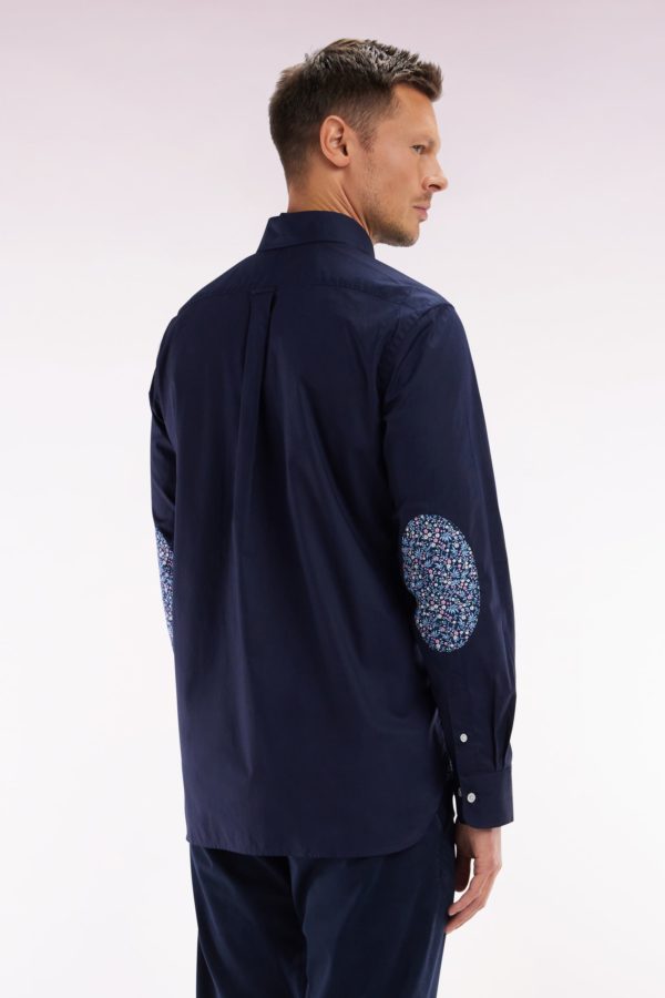 Chemise En Coton Marine Coudière Coupe Droite Eden Park – Image 3
