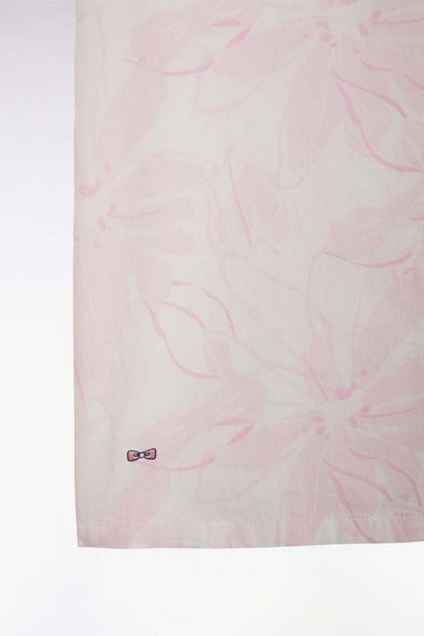 Chemise En Popeline De Coton Imprimé Nœud Papillon Rose Coupe Droite Eden Park – Image 5