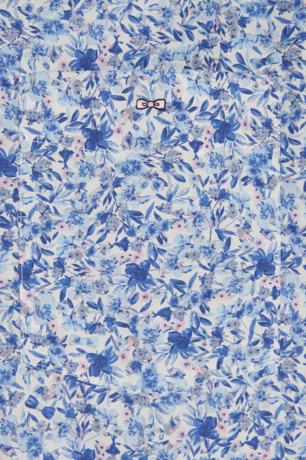 Chemise À Micromotifs En Coton Pima Ciel Coupe Droite Eden Park – Image 5