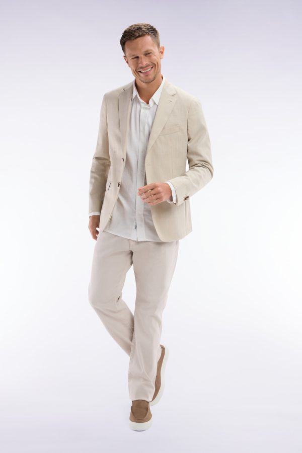Chemise Unie À Poche Plaquée En Coton Blanc Eden Park – Image 2