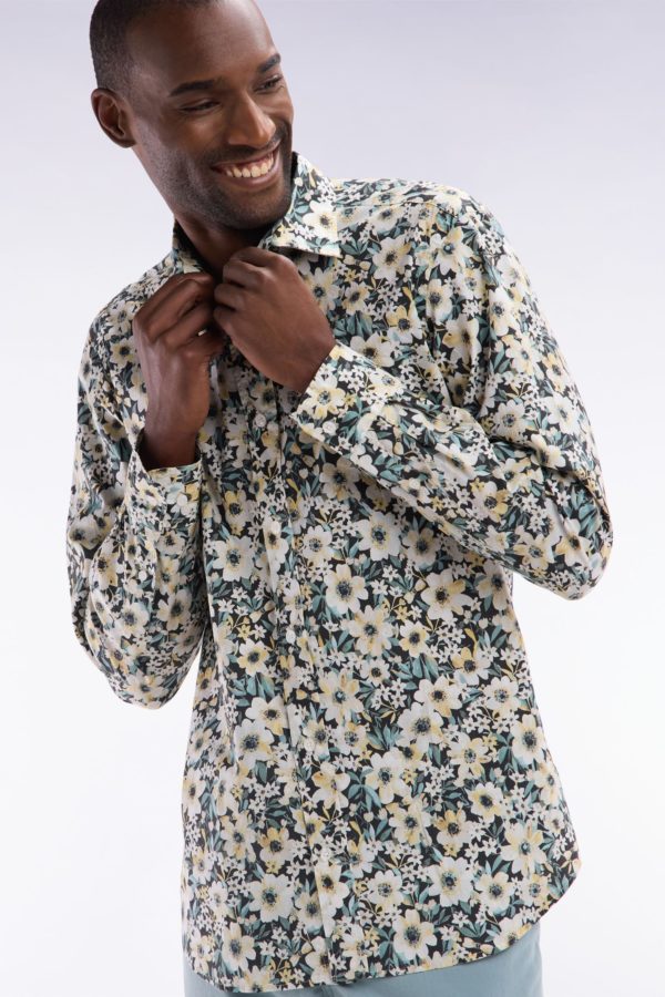 Chemise En Popeline De Coton À Imprimé Floral Coupe Droite Eden Park – Image 2