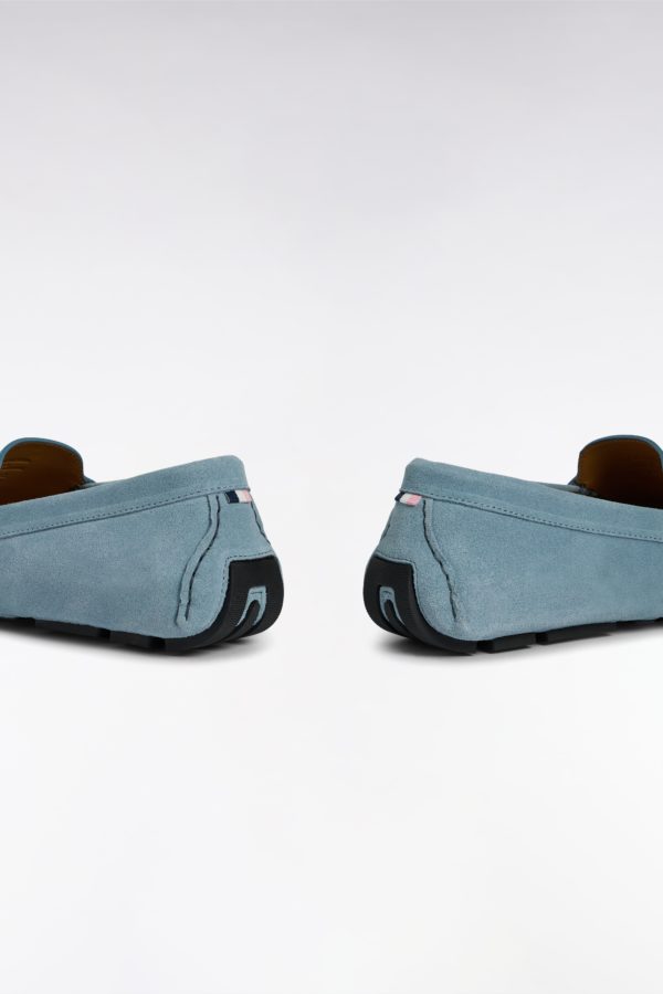 Mocassins En Cuir Suédé Bleu Ciel Eden Park – Image 5