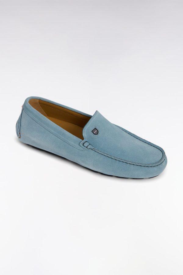 Mocassins En Cuir Suédé Bleu Ciel Eden Park – Image 4