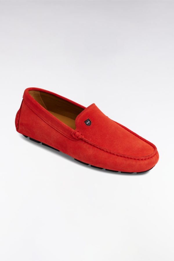 Mocassins En Cuir Suédé Rouges Eden Park – Image 4