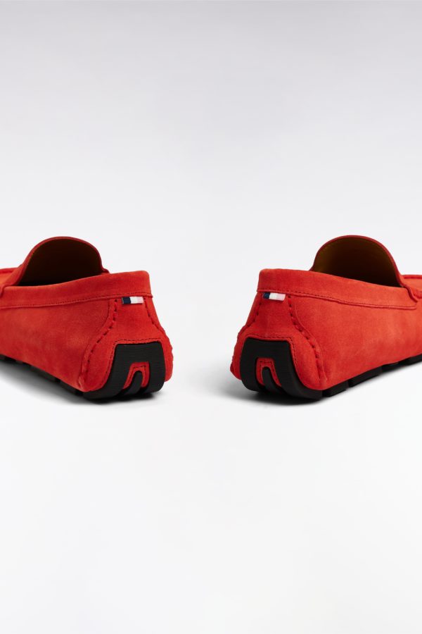 Mocassins En Cuir Suédé Rouges Eden Park – Image 5