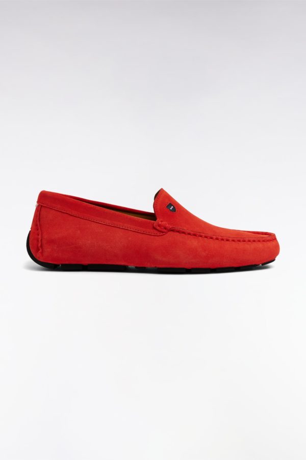 Mocassins En Cuir Suédé Rouges Eden Park