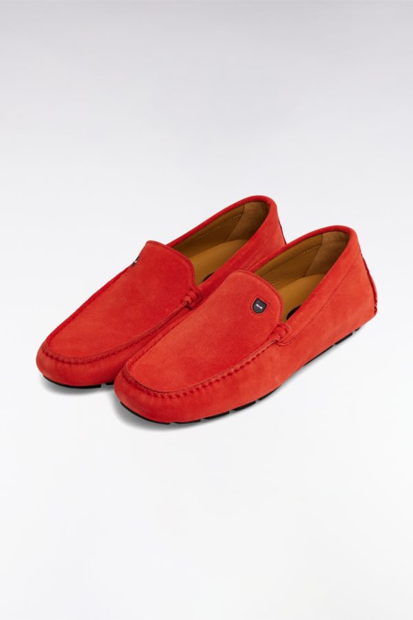 Mocassins En Cuir Suédé Rouges Eden Park – Image 3
