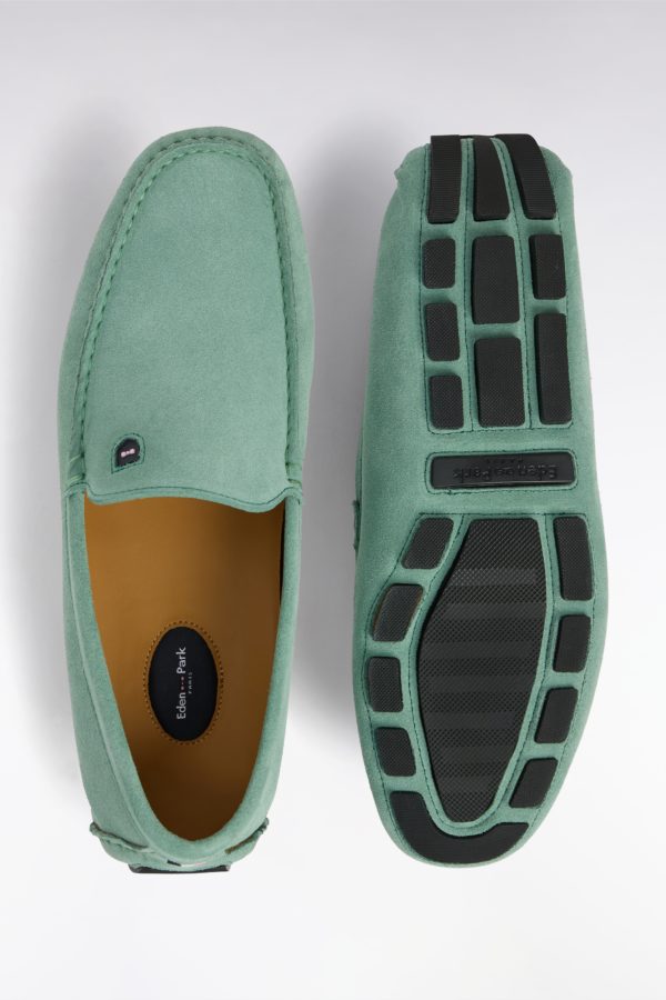 Mocassins En Cuir Suédé Verts Eden Park – Image 2
