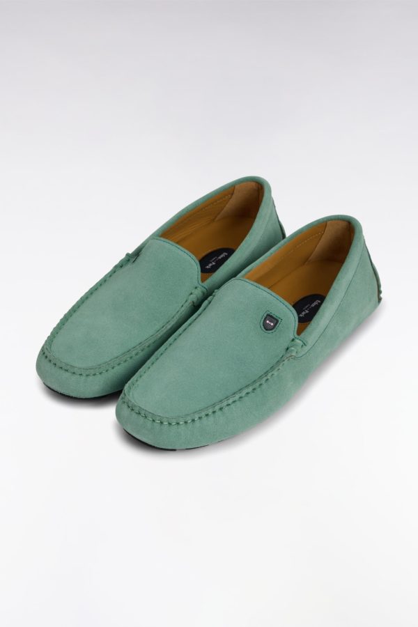 Mocassins En Cuir Suédé Verts Eden Park – Image 3