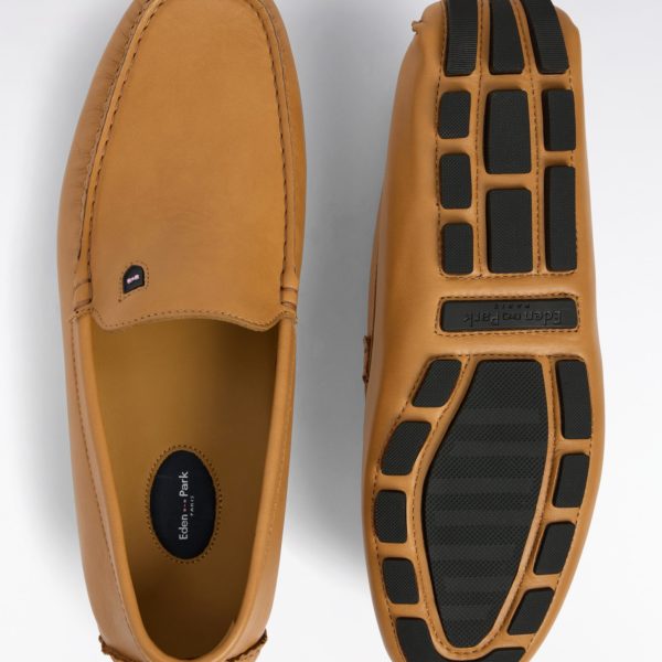 Mocassins En Croûte De Cuir Camel Eden Park