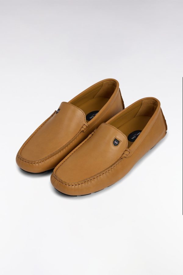 Mocassins En Croûte De Cuir Camel Eden Park – Image 3