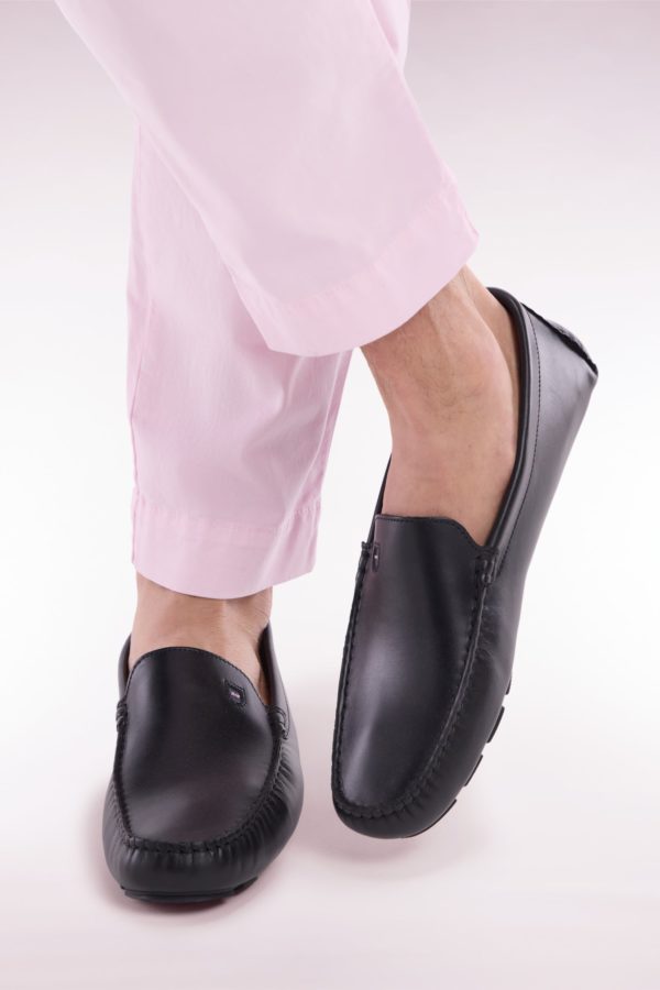 Mocassins En Croûte De Cuir Noirs Eden Park