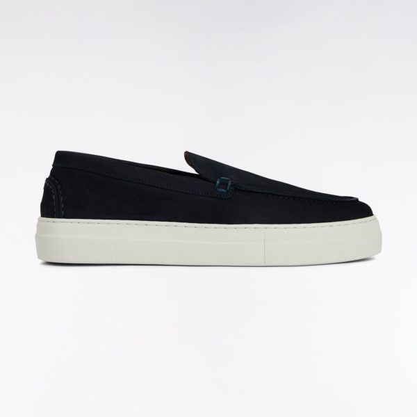 Mocassins À Semelles Sneakers En Cuir Suédé Marine Eden Park