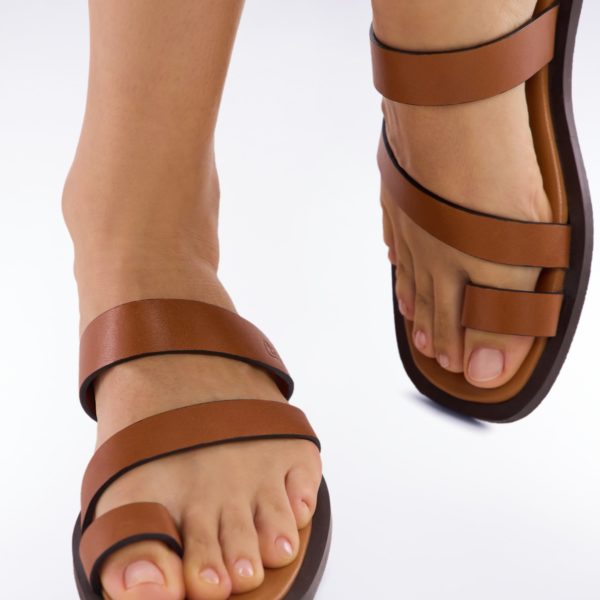 Sandales En Cuir Camel Eden Park