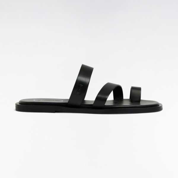 Sandales En Cuir Noires Eden Park