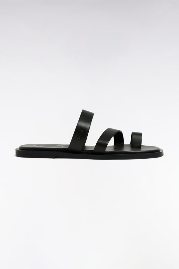 Sandales En Cuir Noires Eden Park