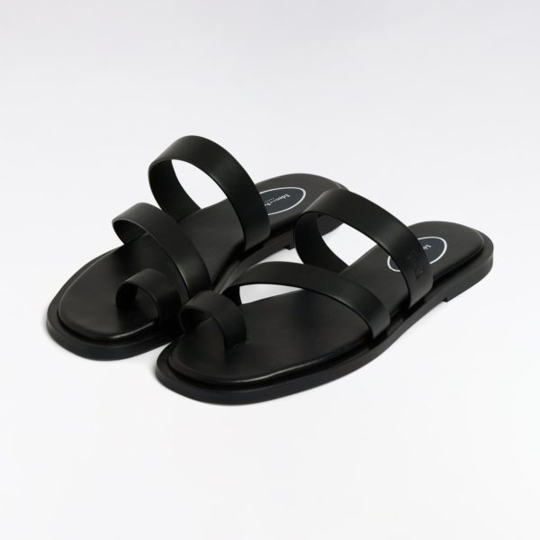 Sandales En Cuir Noires Eden Park