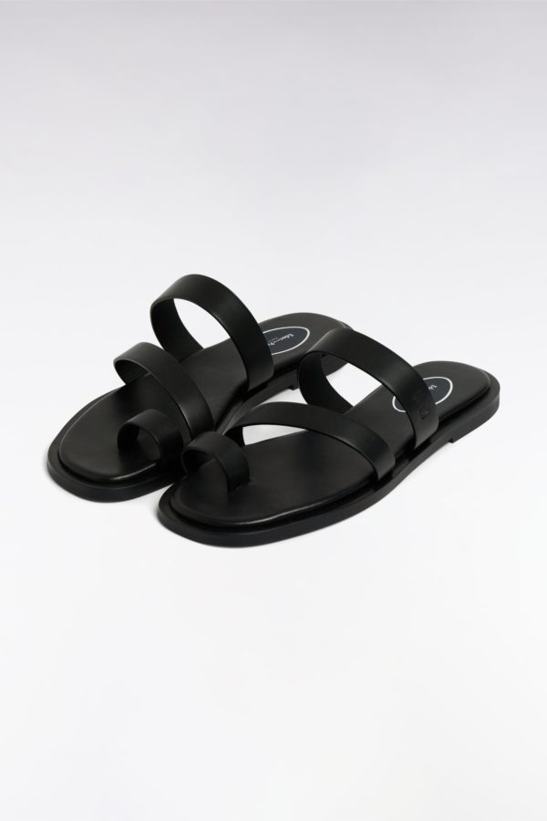 Sandales En Cuir Noires Eden Park – Image 2