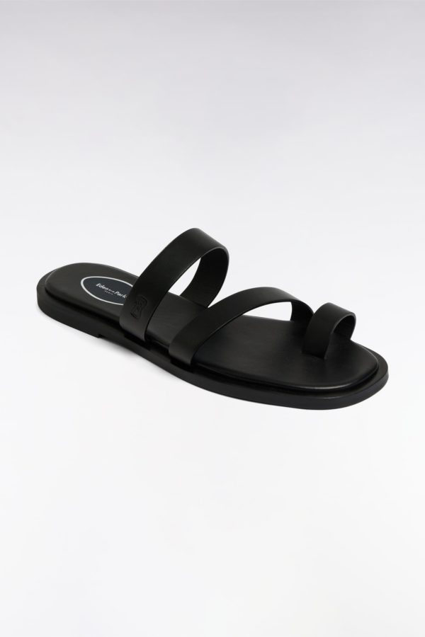 Sandales En Cuir Noires Eden Park – Image 4