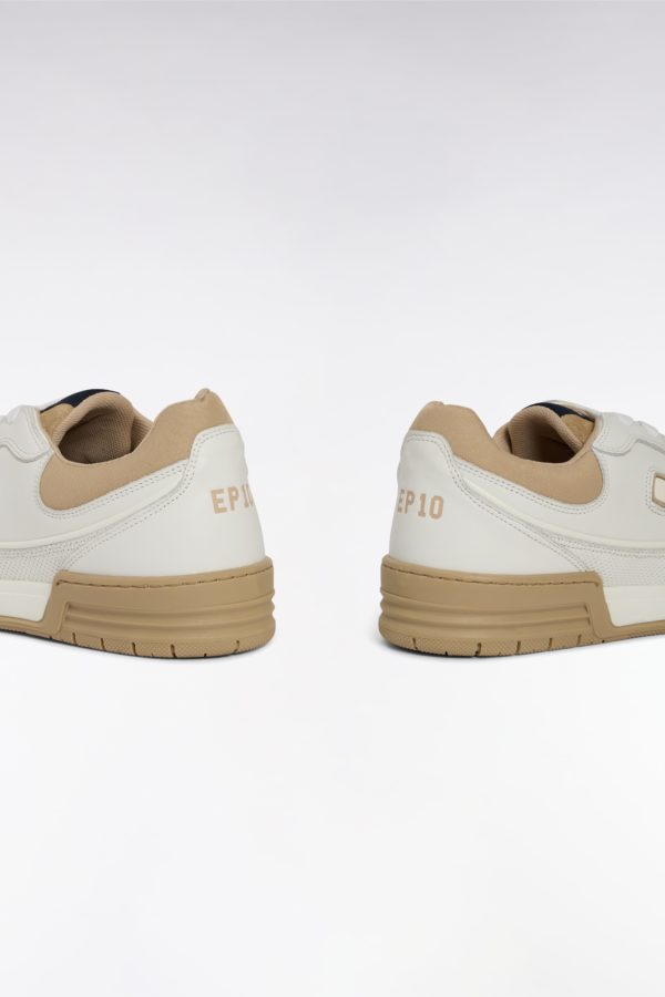 Sneakers Ep10 En Cuir Blanches Et Beiges Eden Park – Image 5
