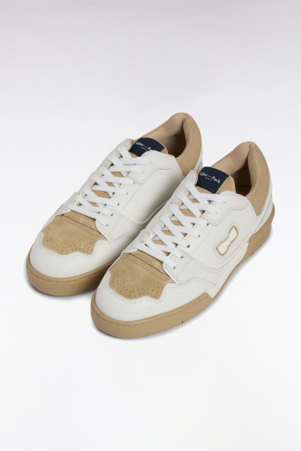 Sneakers Ep10 En Cuir Blanches Et Beiges Eden Park – Image 3