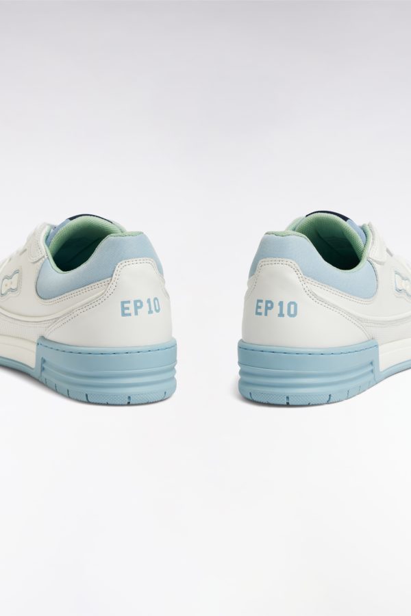 Sneakers Ep10 En Cuir Blanches Et Vert D'eau Eden Park – Image 5
