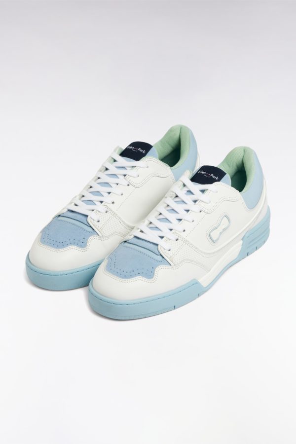 Sneakers Ep10 En Cuir Blanches Et Vert D'eau Eden Park – Image 3