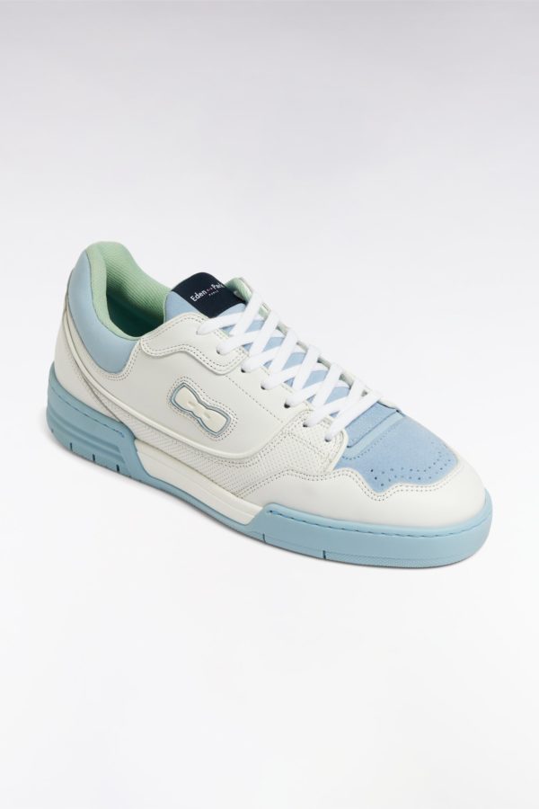 Sneakers Ep10 En Cuir Blanches Et Vert D'eau Eden Park – Image 4