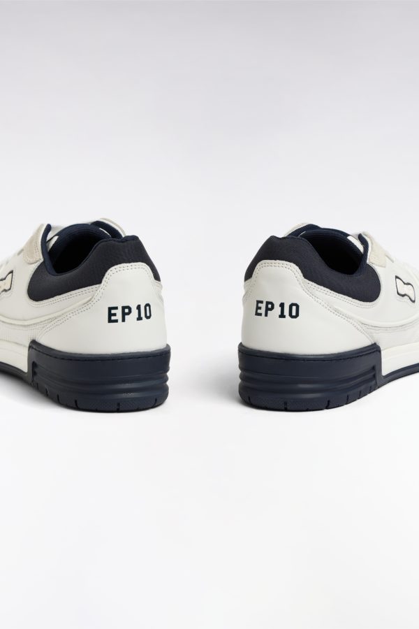 Sneakers Ep10 En Cuir Blanches Et Marine Eden Park – Image 5