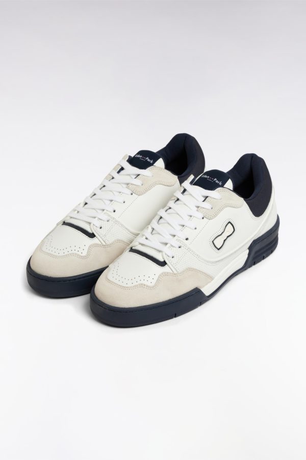Sneakers Ep10 En Cuir Blanches Et Marine Eden Park – Image 3
