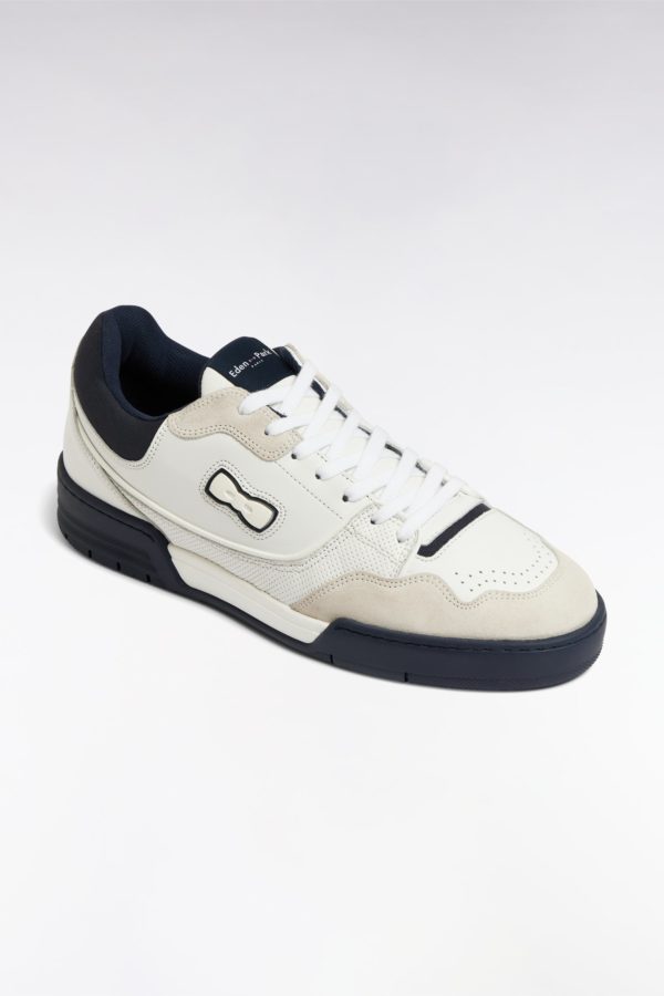 Sneakers Ep10 En Cuir Blanches Et Marine Eden Park – Image 4