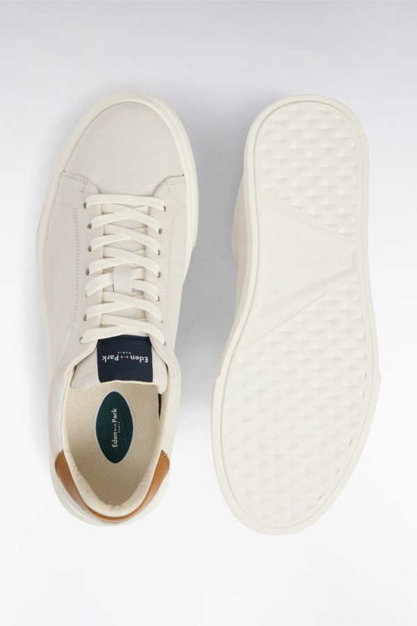 Baskets Basses En Cuir Blanc Eden Park – Image 2
