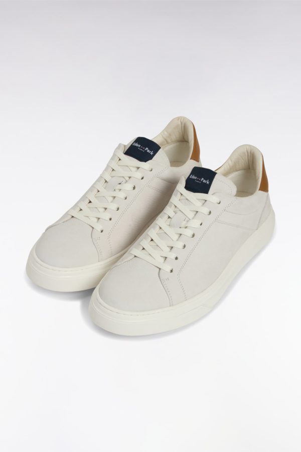 Baskets Basses En Cuir Blanc Eden Park – Image 3