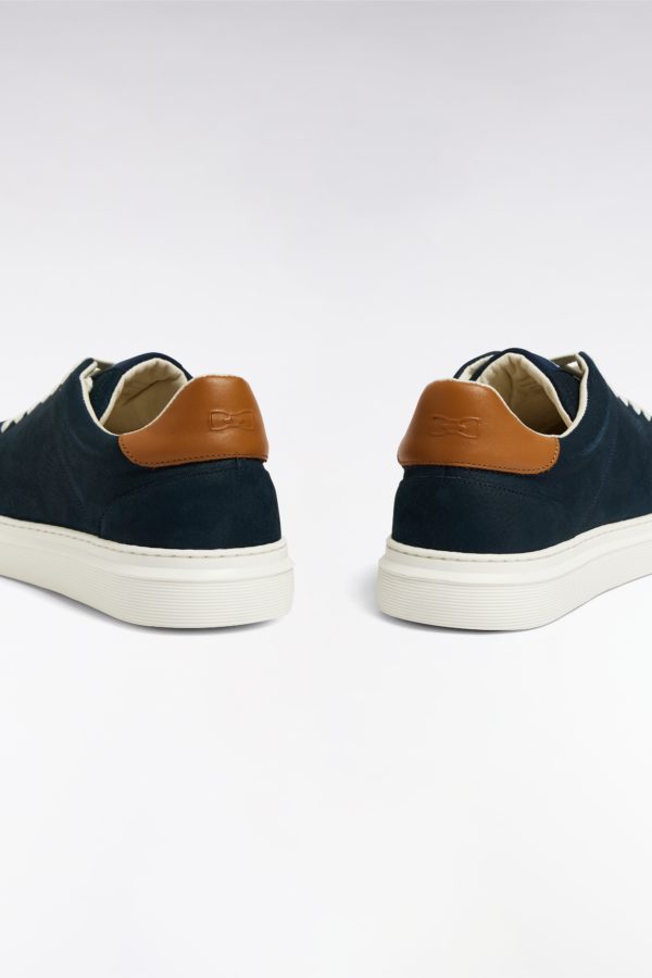 Baskets Basses En Cuir Marine Eden Park – Image 5