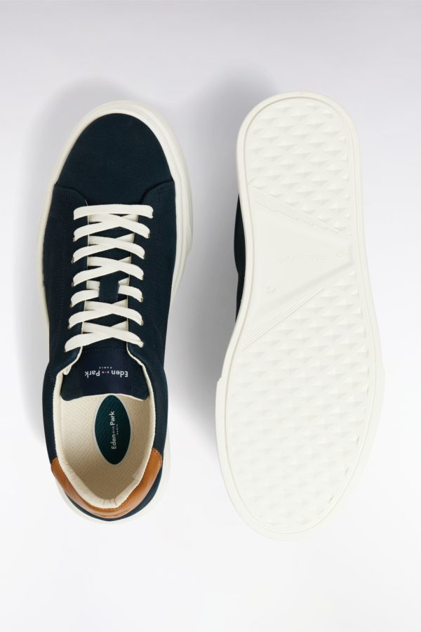 Baskets Basses En Cuir Marine Eden Park – Image 2