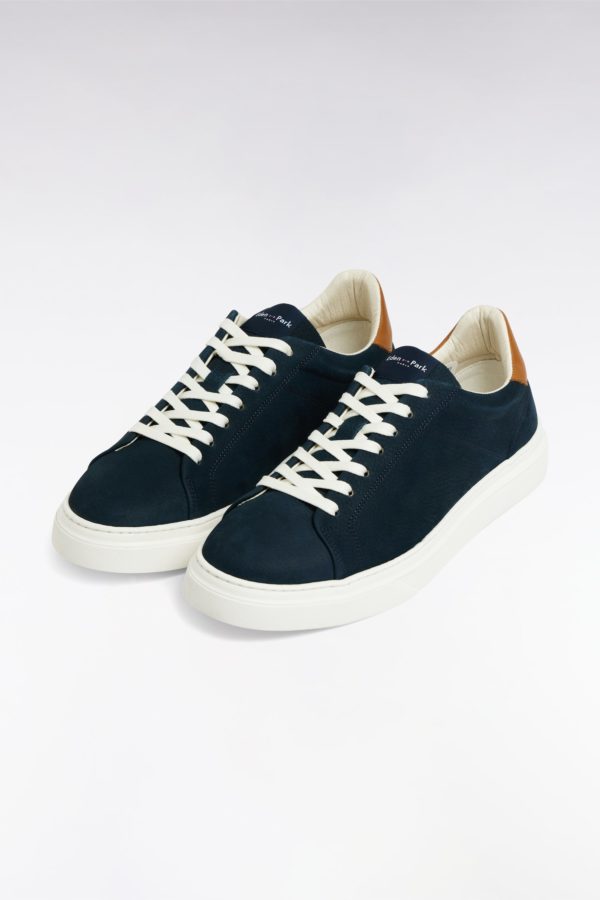 Baskets Basses En Cuir Marine Eden Park – Image 3