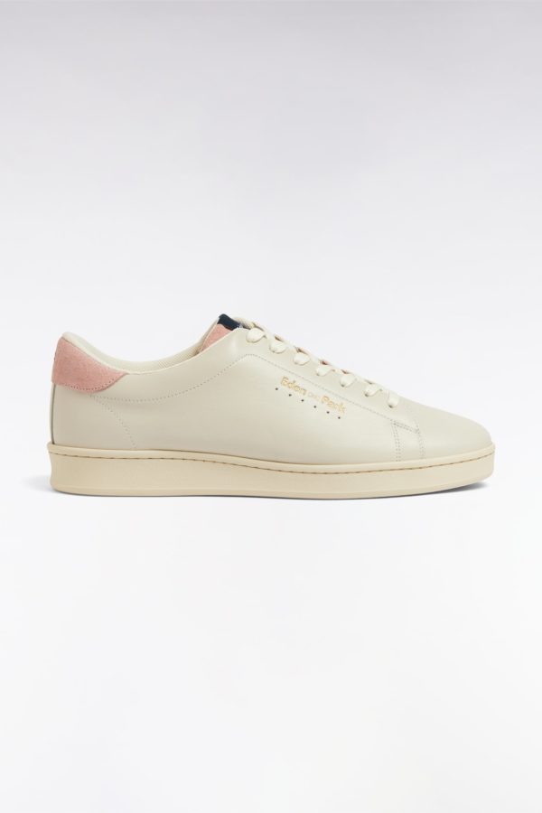 Baskets Basses En Cuir Beige Eden Park