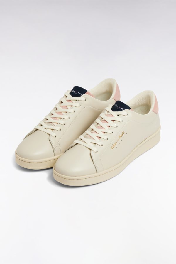 Baskets Basses En Cuir Beige Eden Park – Image 3