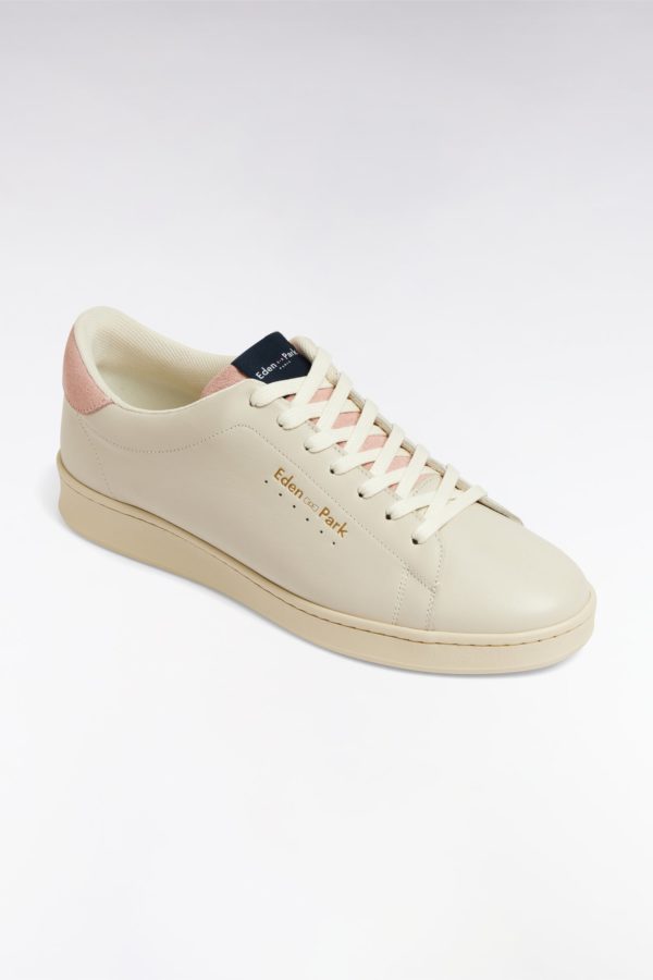 Baskets Basses En Cuir Beige Eden Park – Image 4
