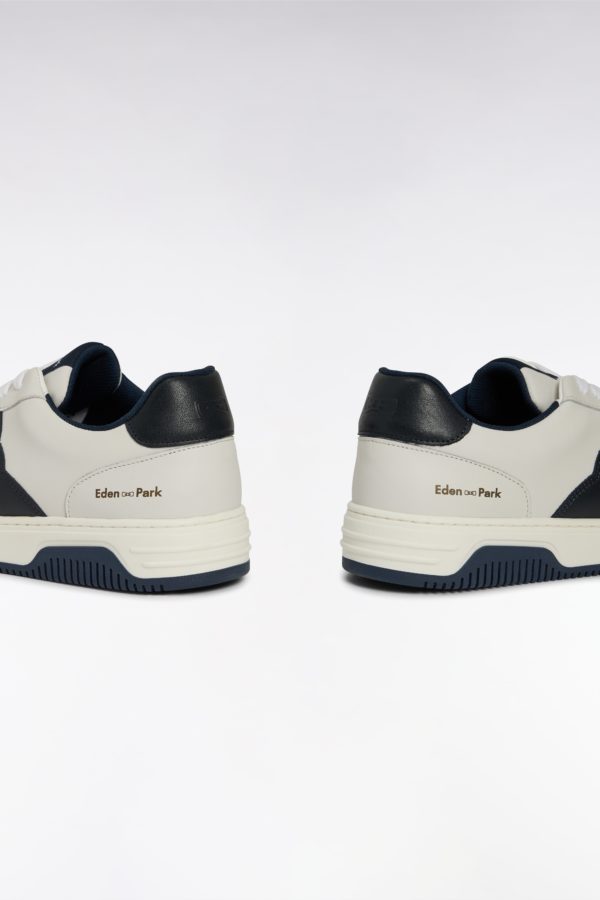 Sneakers En Cuir Blanches Détails Noirs Eden Park – Image 5