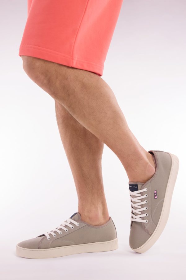Baskets Basses En Coton Beiges Eden Park