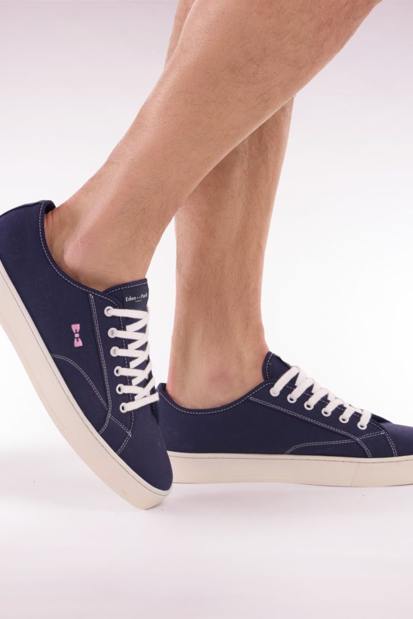 Baskets Basses En Coton Marine Eden Park