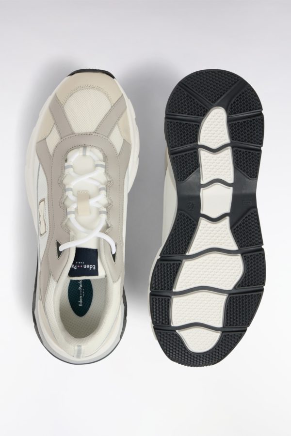Sneakers Larges En Cuir Blanches Eden Park – Image 2