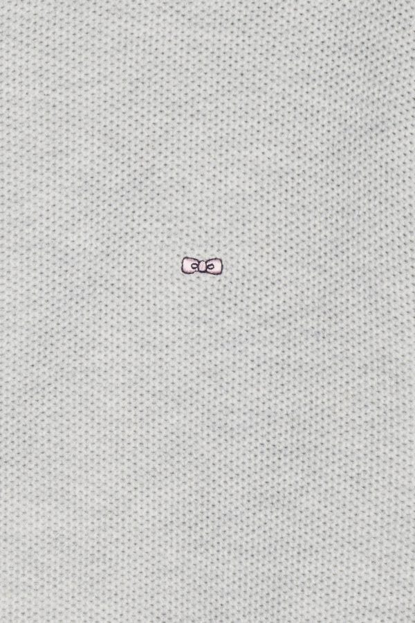 Cardigan Zippé En Coton Nid D'abeille Gris Coupe Droite Eden Park – Image 4