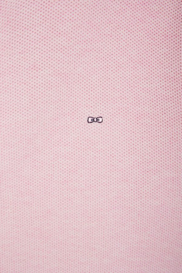 Cardigan Zippé En Coton Nid D'abeille Rose Coupe Droite Eden Park – Image 4