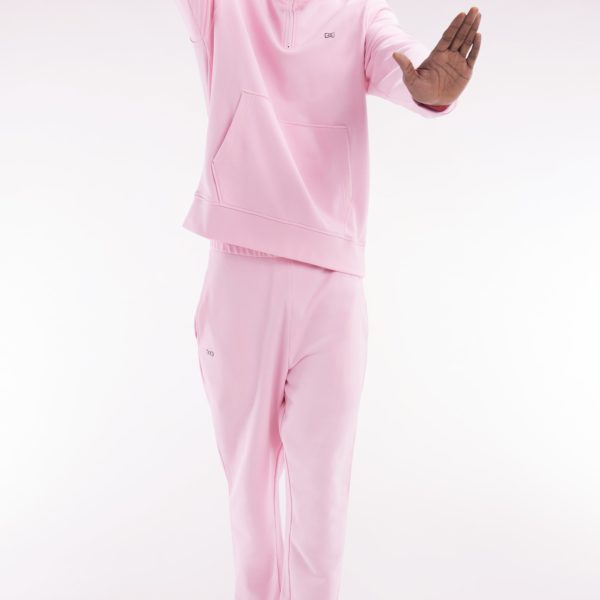 Jogging En Molleton Coton Rose Coupe Droite Eden Park