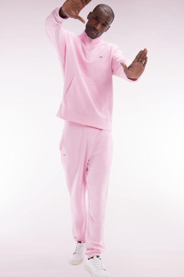 Jogging En Molleton Coton Rose Coupe Droite Eden Park – Image 2